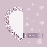 St Valentine Day Heart Shape Greeting Card