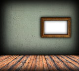 minimalist indoor backdrop with frame