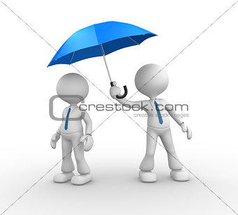 Blue umbrella