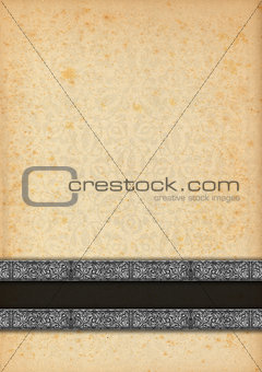 Old Paper and Silver Vintage Background