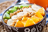 Granola with tropical fruits