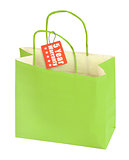 shopping bag and warranty tag 
