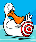 sitting duck saying cartoon illustration