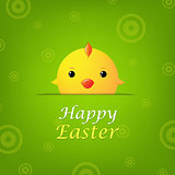 Easter Banner With Chicken