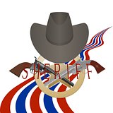 Sheriff badge and gun