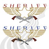 Sheriff badge and gun-2