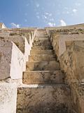 Stairs to the sky. Detail of Roman amphitheater in Amman, Jordan