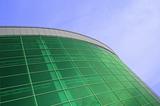large building of green glass
