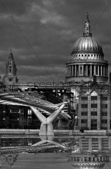 Millennium Bridge and St Pauls