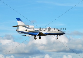 Charter jet airplane