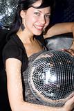 Girl with disco ball