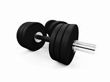 dumbbells isolated view