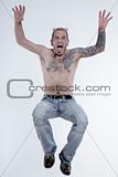 man with piercing and tattoos