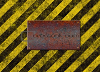 hazard stripes plaque