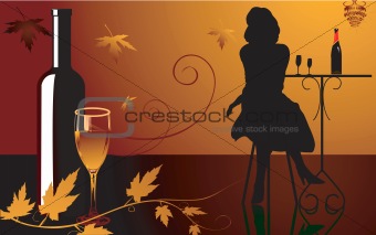 lady sitting alone near a table in floral background