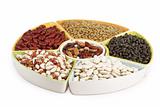 Colorful mix of dried legumes