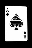 Isolated ace poker card