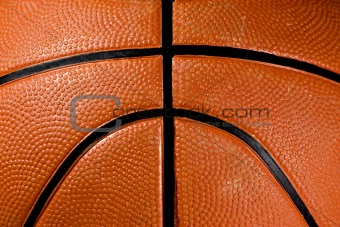 closeup of a basketball