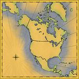 Antique map of North America