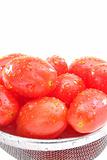Macro wet grape tomatoes