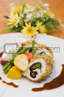 Breaded Chicken and Asparagus