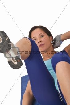 Girl doing aerobics