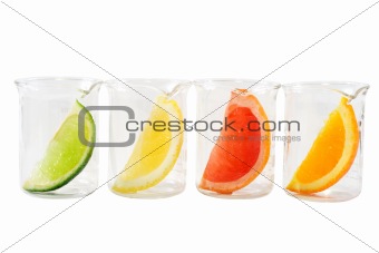 Food research - colorful citrus mix
