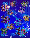 colorfull  fishes in marine environment