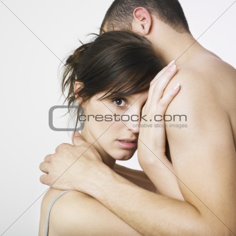Young couple in embrace