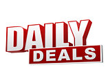 daily deals in 3d letters and block