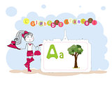 alphabet francais. French alphabet, vector