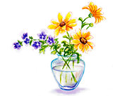 Spring flowers in vase