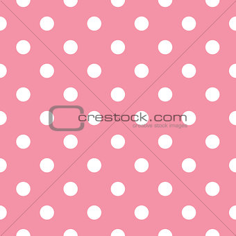 Pink polka dot seamless pattern design