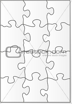 12 piece puzzle template