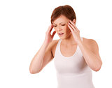 woman having a headache