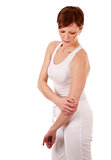 woman having a elbow pain