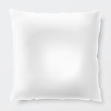 Isolated White Pillow With Shadow