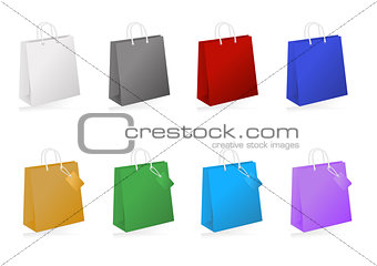 Colorful shopping bag collection