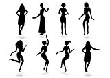 Female silhouette set 