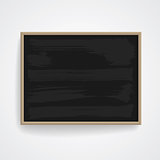Black chalkboard with wooden frame