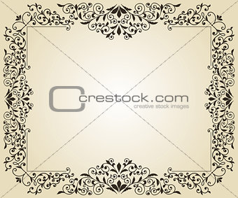 Vector floral frame