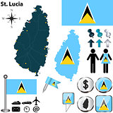 Map of St. Lucia