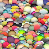 3d bubble balls backdrop in multiple bright colors