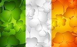Irish flag made from shamrocks