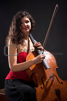 Young Woman with Violoncello