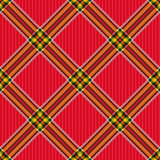 Checkered diagonal tartan fabric seamless pattern