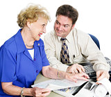 Accountant with Senior Lady