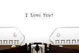 I Love You Typewriter