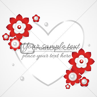 White floral 3d background