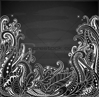 abstract  hand drawn black background 